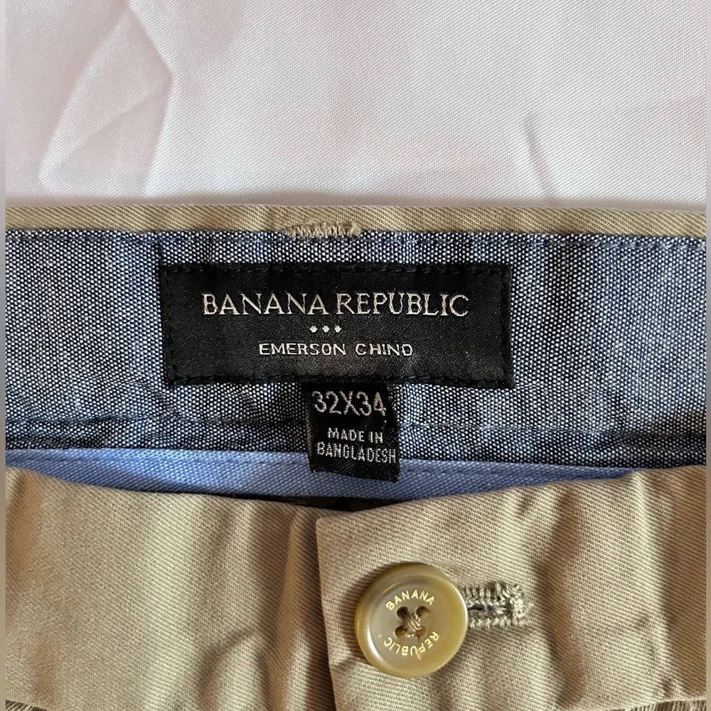 Men's Banana Republic Emerson Tan Chinos Size 32 x 34